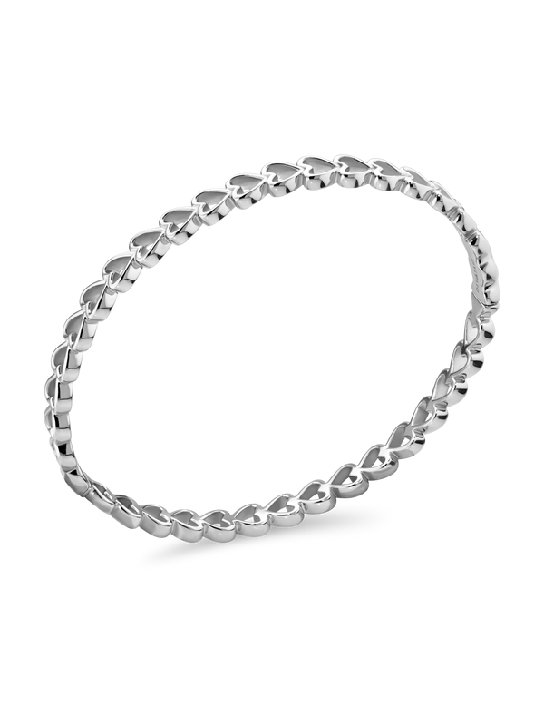 Open Heart Bangle Bracelet