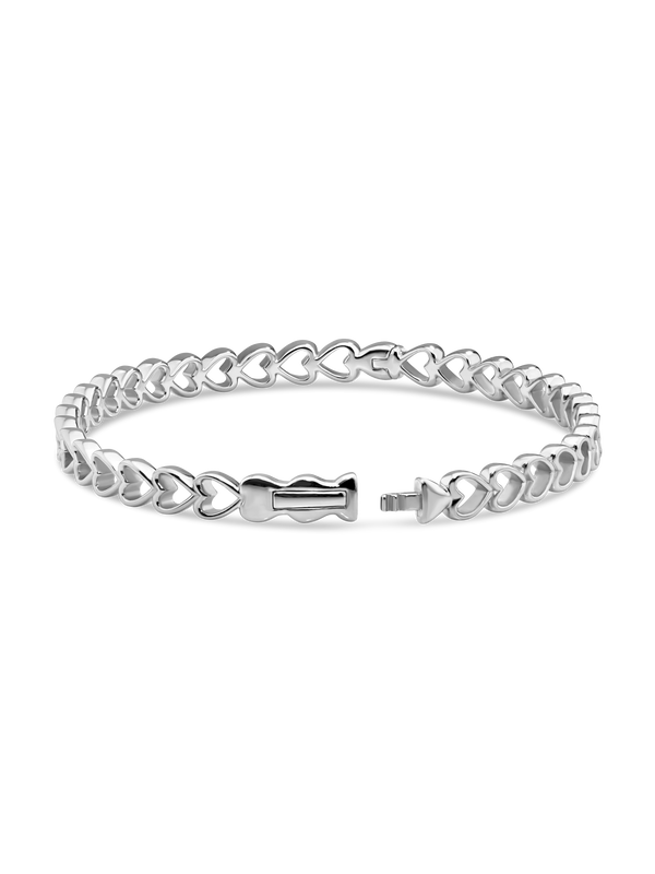 Open Heart Bangle Bracelet