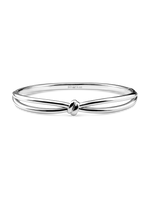 Love Knot Bangle Bracelet in Rhodium Plated Sterling Silver