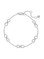 DEVATA Infinity Chain Bracelet in Rhodium Plated Sterling Silver