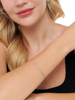 Infinity Chain Bracelet in Rhodium Plated Sterling Silver
