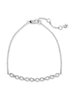 Infinity Chain Bracelet in Rhodium Plated Sterling Silver