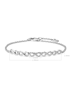 Infinity Chain Bracelet in Rhodium Plated Sterling Silver