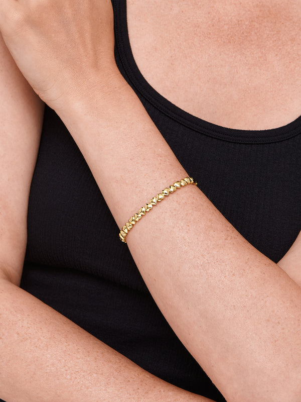 Sweet Heart Eternity Bangle Bracelet