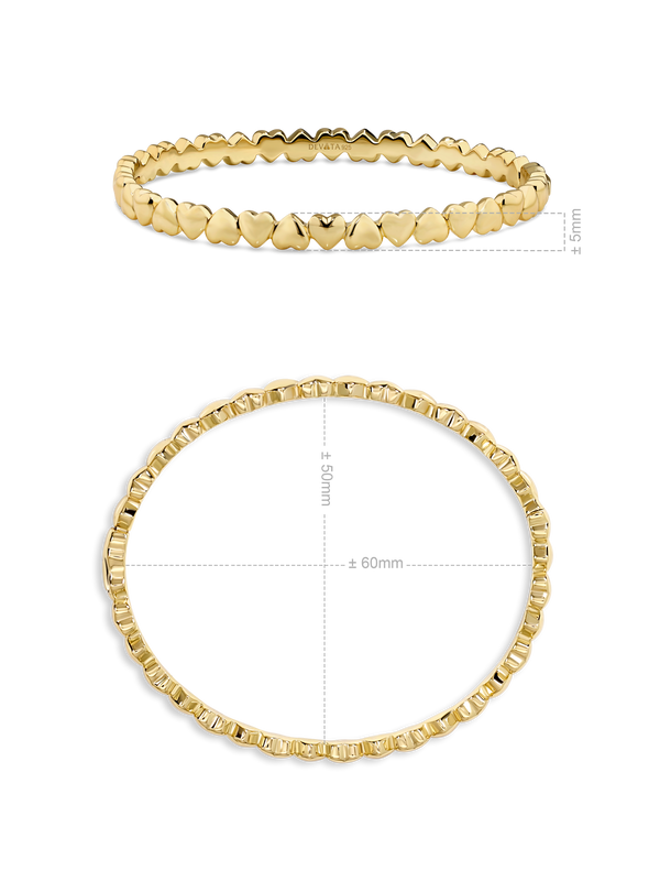 Sweet Heart Eternity Bangle Bracelet