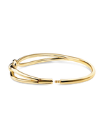 Love Knot Bangle Bracelet in Gold Plated Sterling Silver