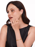 Love Knot Bangle Bracelet in Gold Plated Sterling Silver