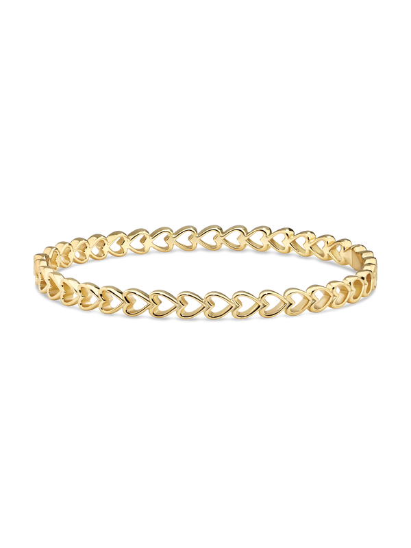 Open Heart Bangle Bracelet