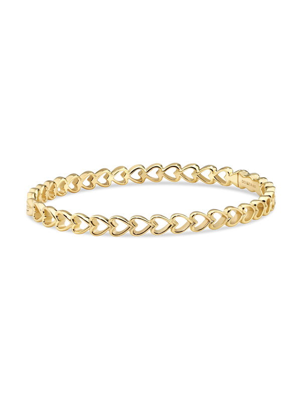 Open Heart Bangle Bracelet
