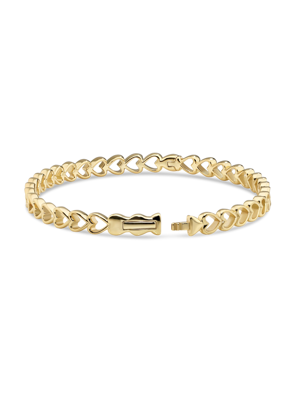 Open Heart Bangle Bracelet