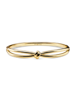 Love Knot Bangle Bracelet in Gold Plated Sterling Silver