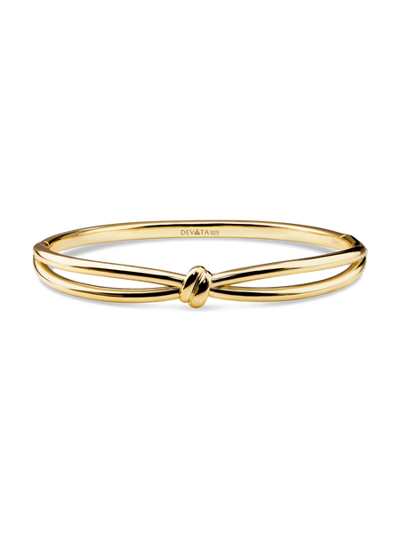 Sterling Silver Love Knot Bangle Bracelet – DEVATA