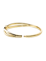 Love Knot Bangle Bracelet in Gold Plated Sterling Silver