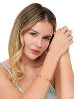 Love Knot Bangle Bracelet in Gold Plated Sterling Silver