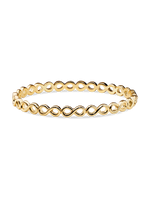 DEVATA Infinity Bangle Bracelet in Gold Plated Sterling Silver