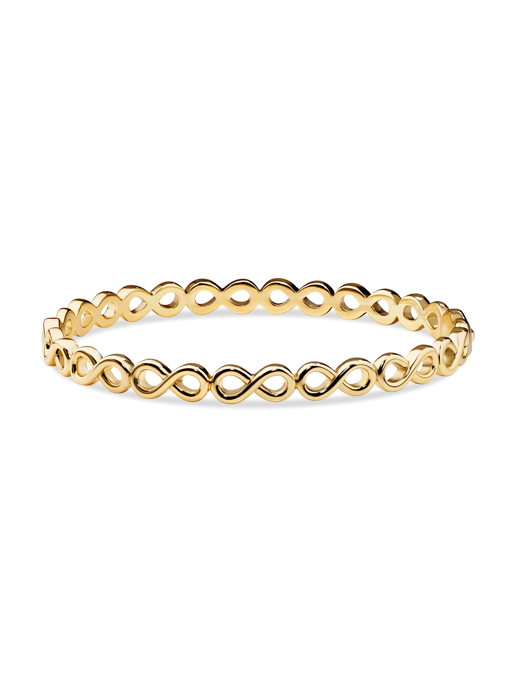 DEVATA Infinity Bangle Bracelet in Gold Plated Sterling Silver#gold-plated
