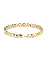 DEVATA Infinity Bangle Bracelet in Gold Plated Sterling Silver