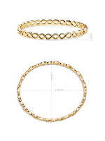 DEVATA Infinity Bangle Bracelet in Gold Plated Sterling Silver