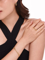 DEVATA Infinity Bangle Bracelet in Gold Plated Sterling Silver