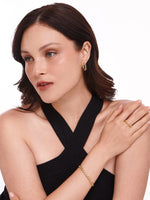 DEVATA Infinity Bangle Bracelet in Gold Plated Sterling Silver