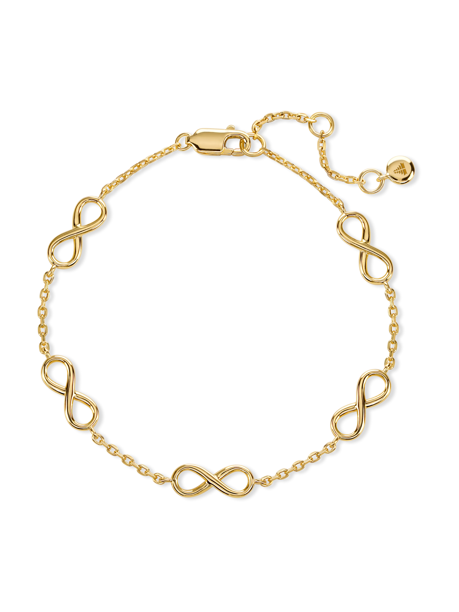 DEVATA Infinity Chain Bracelet in Gold Plated Sterling Silver