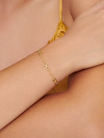 DEVATA Infinity Chain Bracelet in Gold Plated Sterling Silver