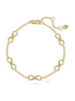 DEVATA Infinity Chain Bracelet in Gold Plated Sterling Silver