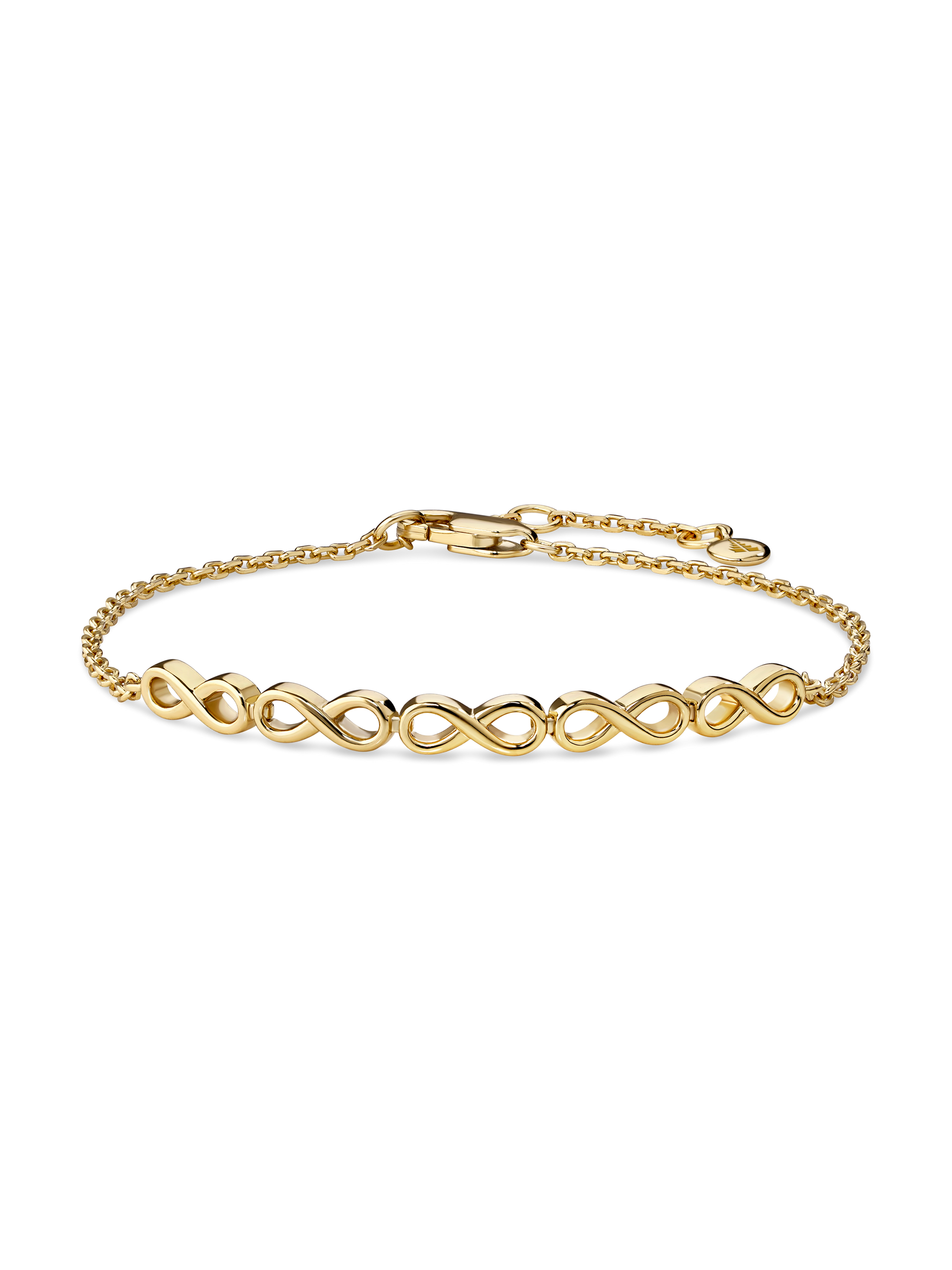 Infinity Chain Bracelet in Gold Plated Sterling Silver#gold-plated