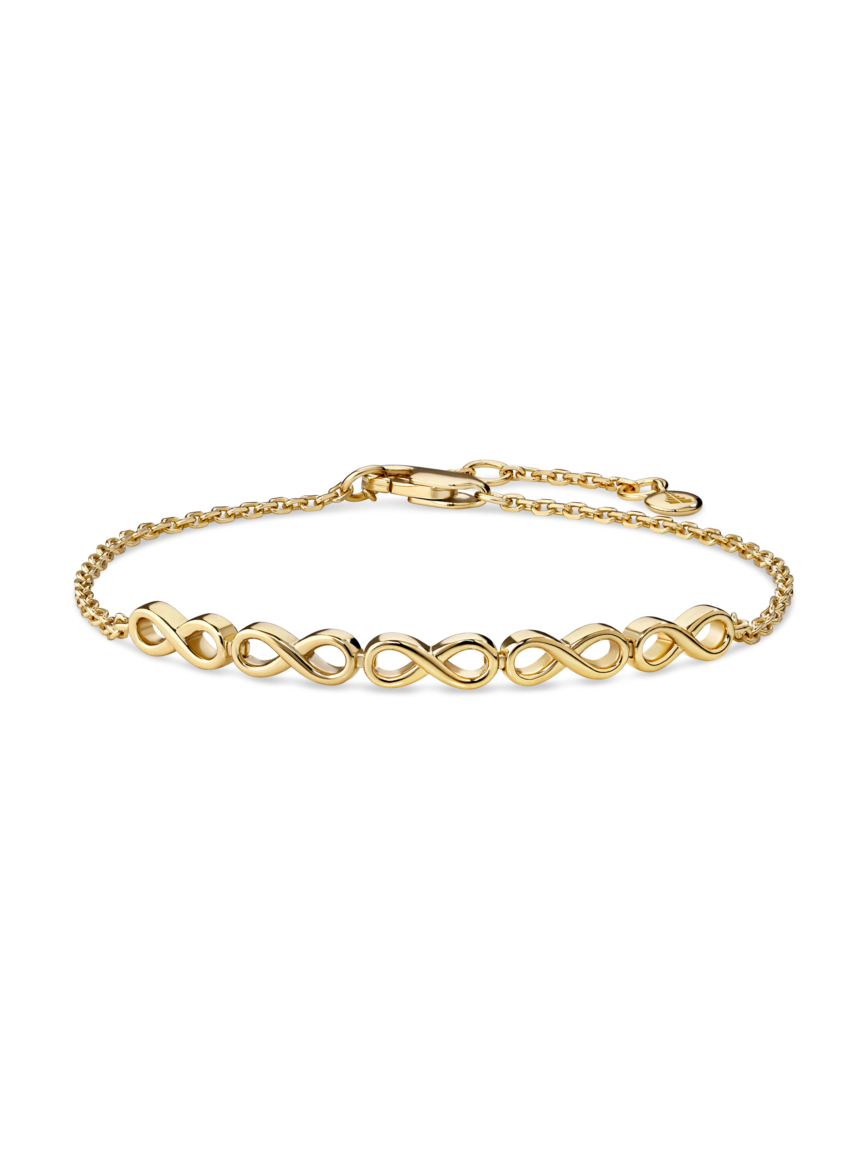 Infinity Chain Bracelet in Gold Plated Sterling Silver#gold-plated