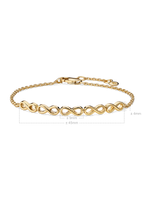 Infinity Chain Bracelet in Gold Plated Sterling Silver