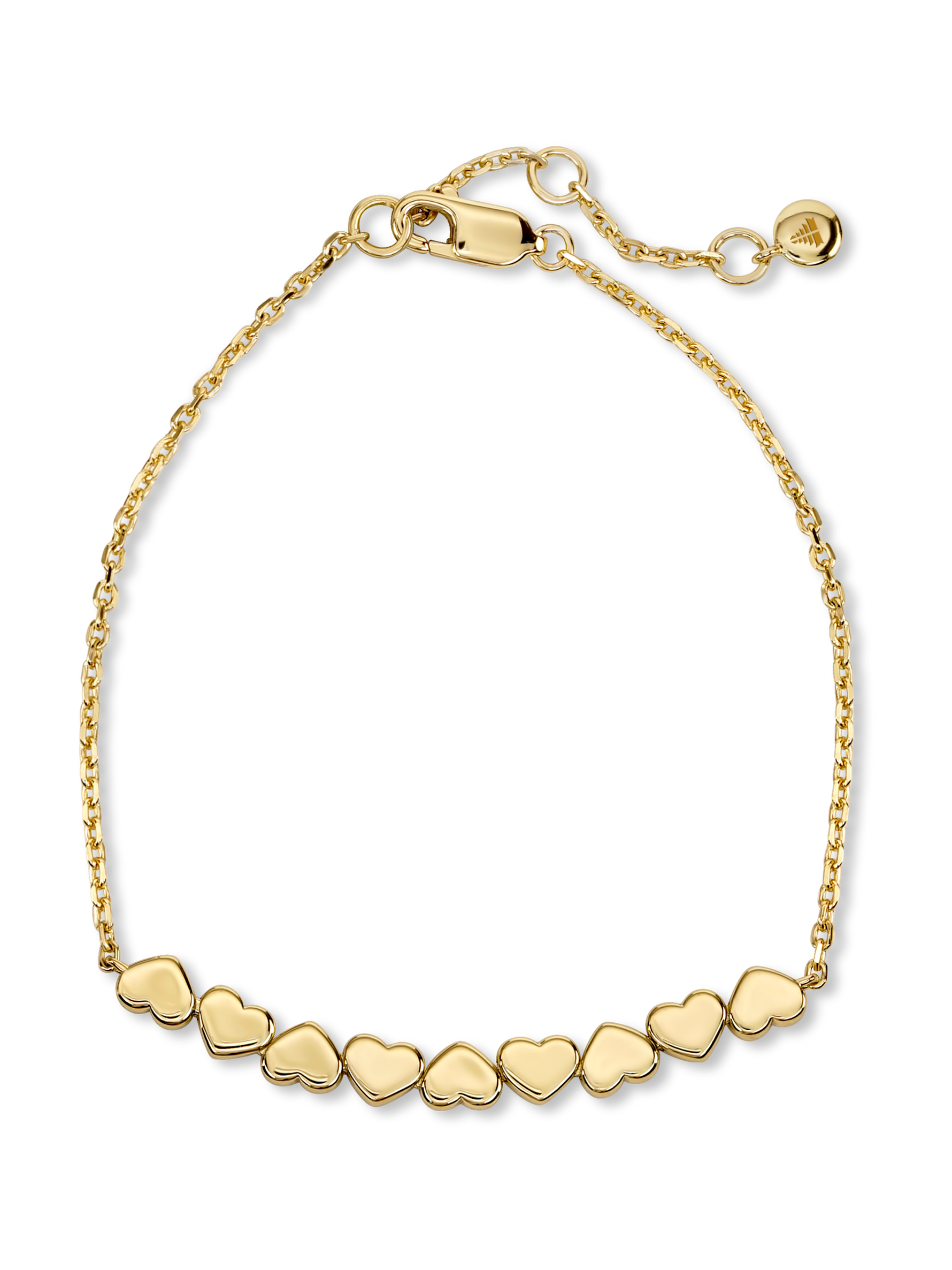 Sweet Heart Chain Bracelet in Gold Plated Sterling Silver
