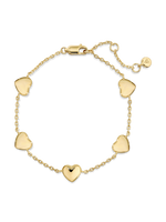 Heart Chain Bracelet in Gold Plated Sterling Silver