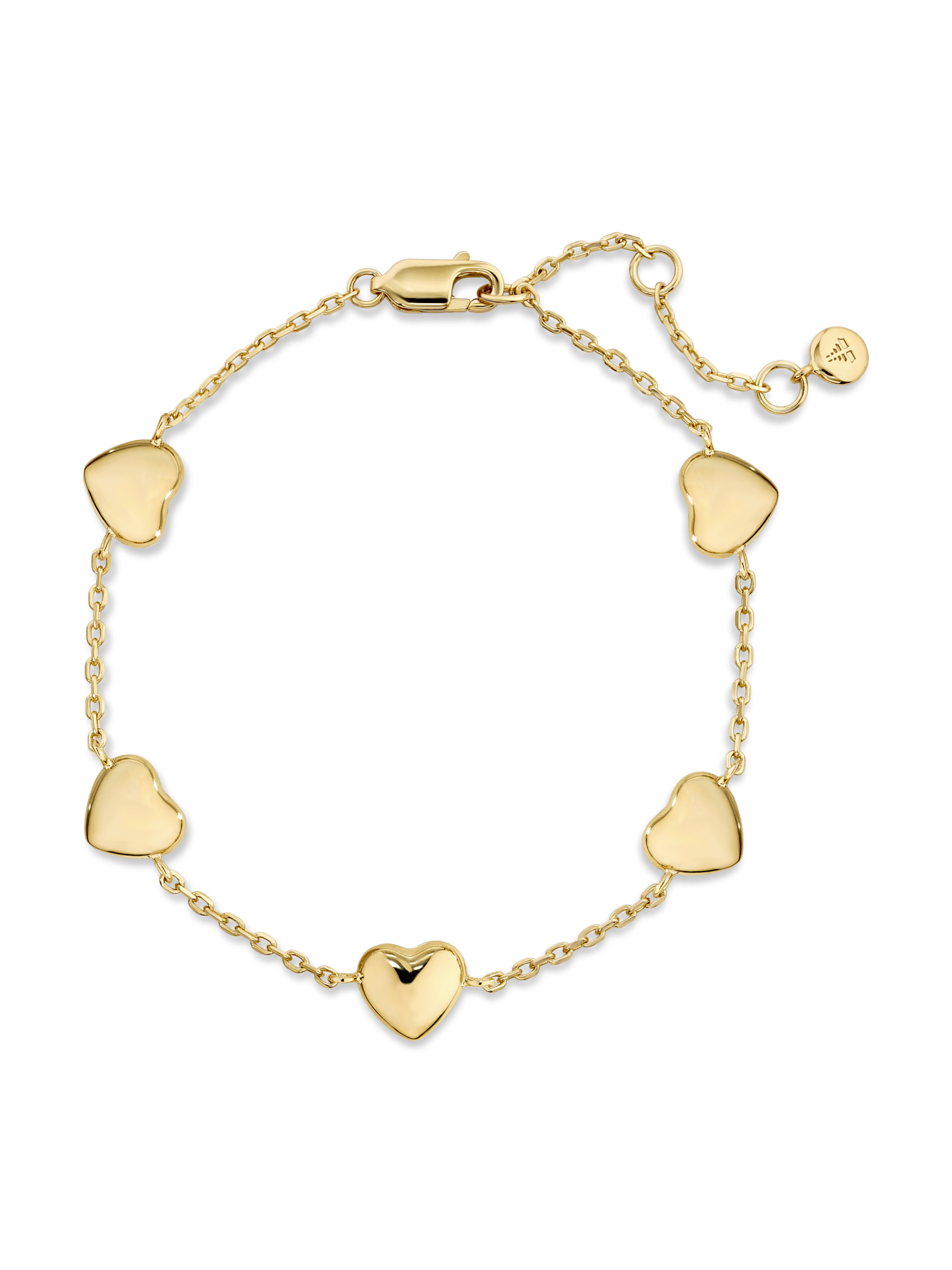Heart Chain Bracelet in Gold Plated Sterling Silver#gold-plated