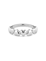 DEVATA Sweet Heart Ring in Rhodium Plated Sterling Silver