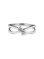 Love Knot Ring in Rhodium Plated Sterling Silver