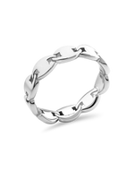 DEVATA Mariner Link Ring in Rhodium Plated Sterling Silver
