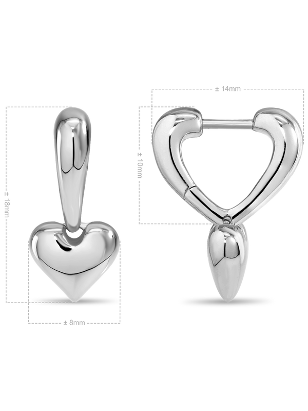 Sweet Heart Hoop Earrings