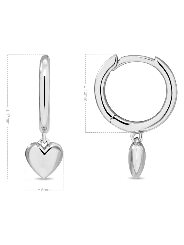 Sweet Heart Hoop Earrings