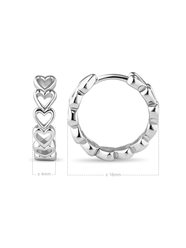 Open Heart Hoop Earrings