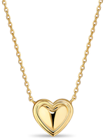DEVATA Contour-lined Heart Necklace in Gold Plated Sterling Silver