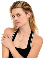 DEVATA Contour-lined Heart Necklace in Gold Plated Sterling Silver