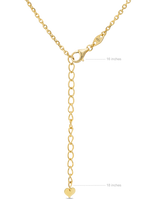 DEVATA 14K Gold Heart Key Pendant Necklace