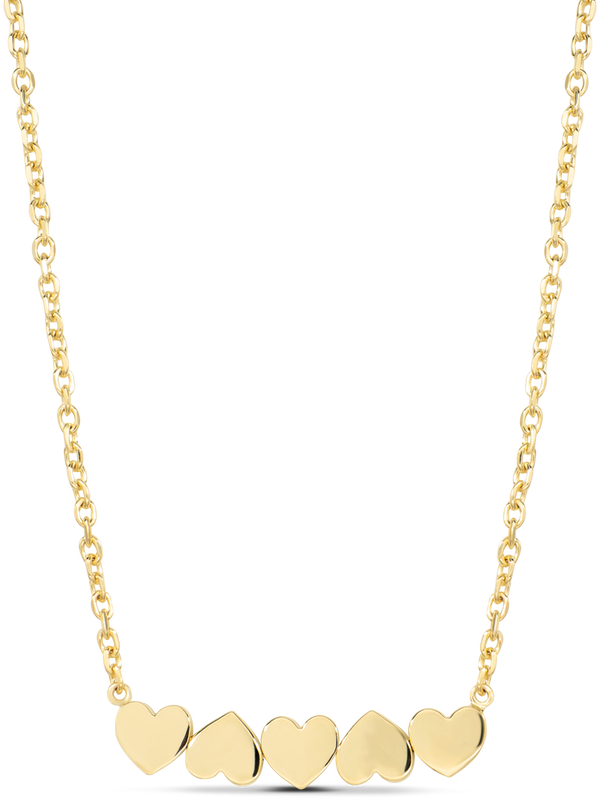 DEVATA Gold Sweet Heart Chain Necklace