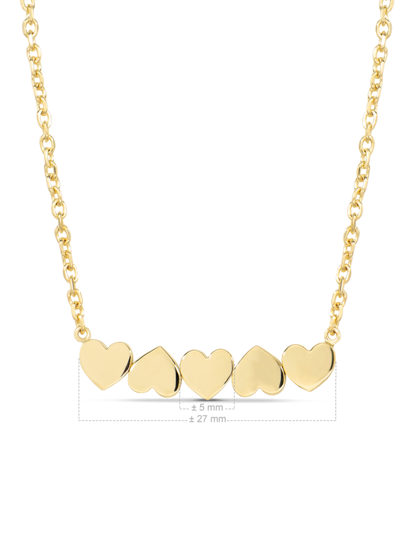 DEVATA Gold Sweet Heart Chain Necklace