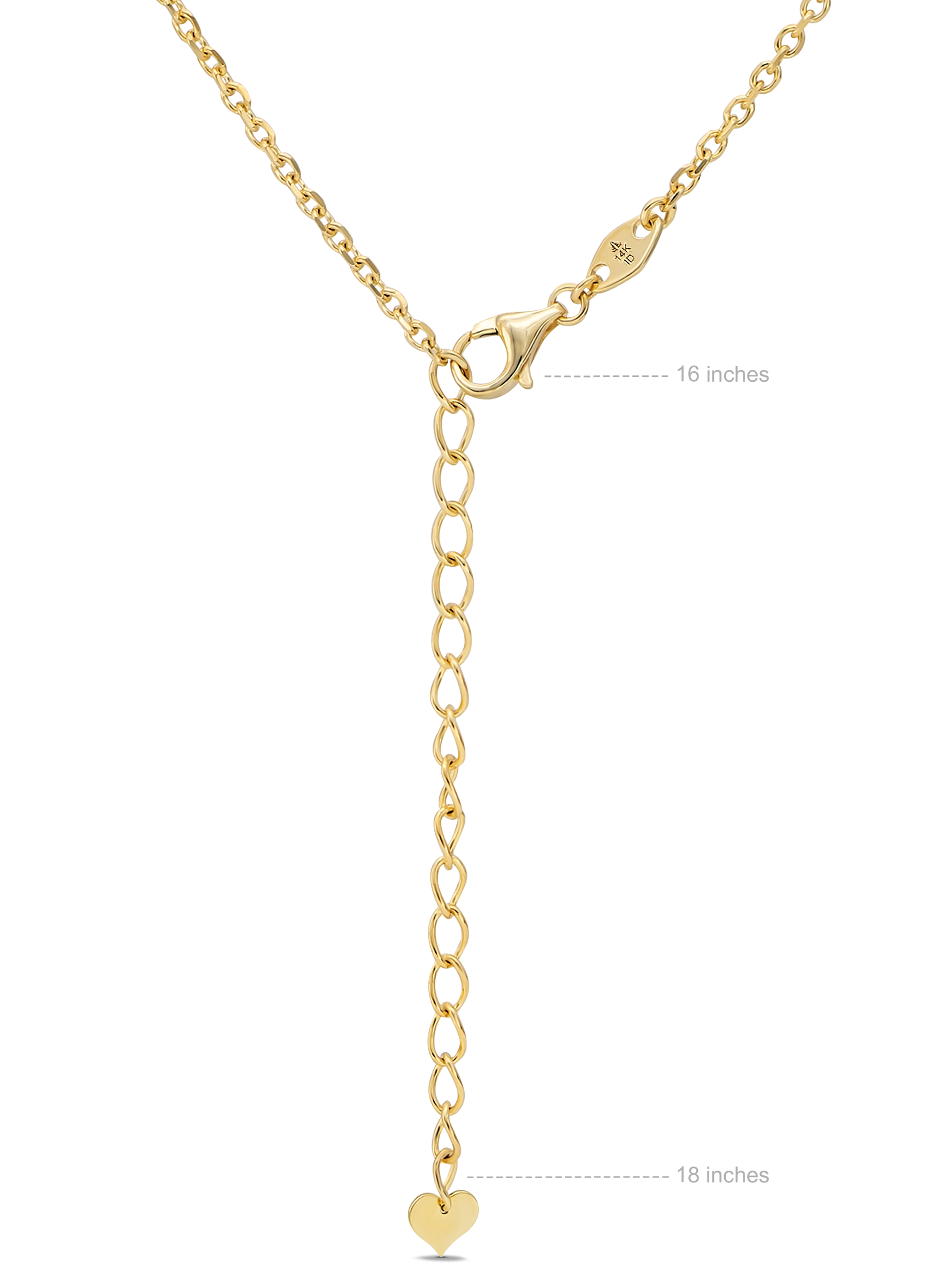 DEVATA Gold Sweet Heart Chain Necklace
