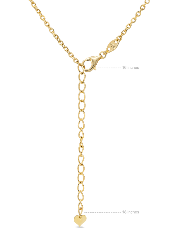 DEVATA Gold Sweet Heart Chain Necklace