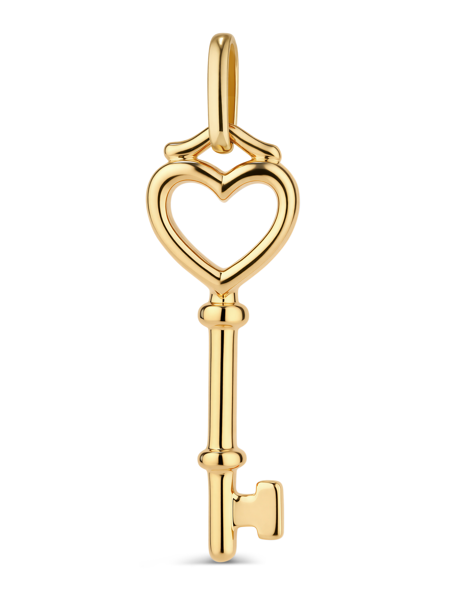 Key Heart Pendant Charm