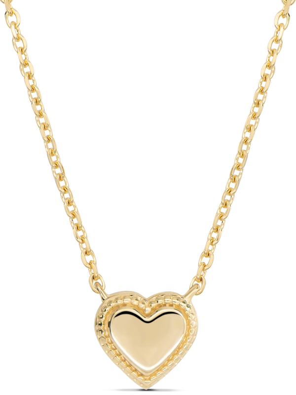 14K Gold Sweet Heart Chain Necklace