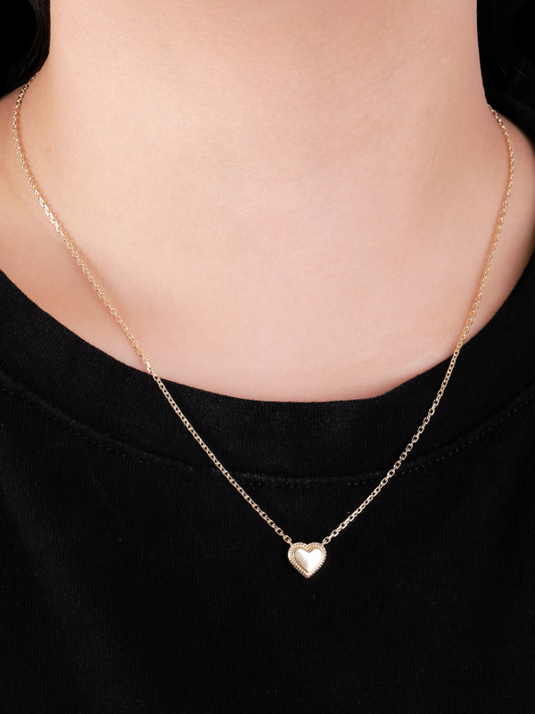 14K Gold Sweet Heart Chain Necklace