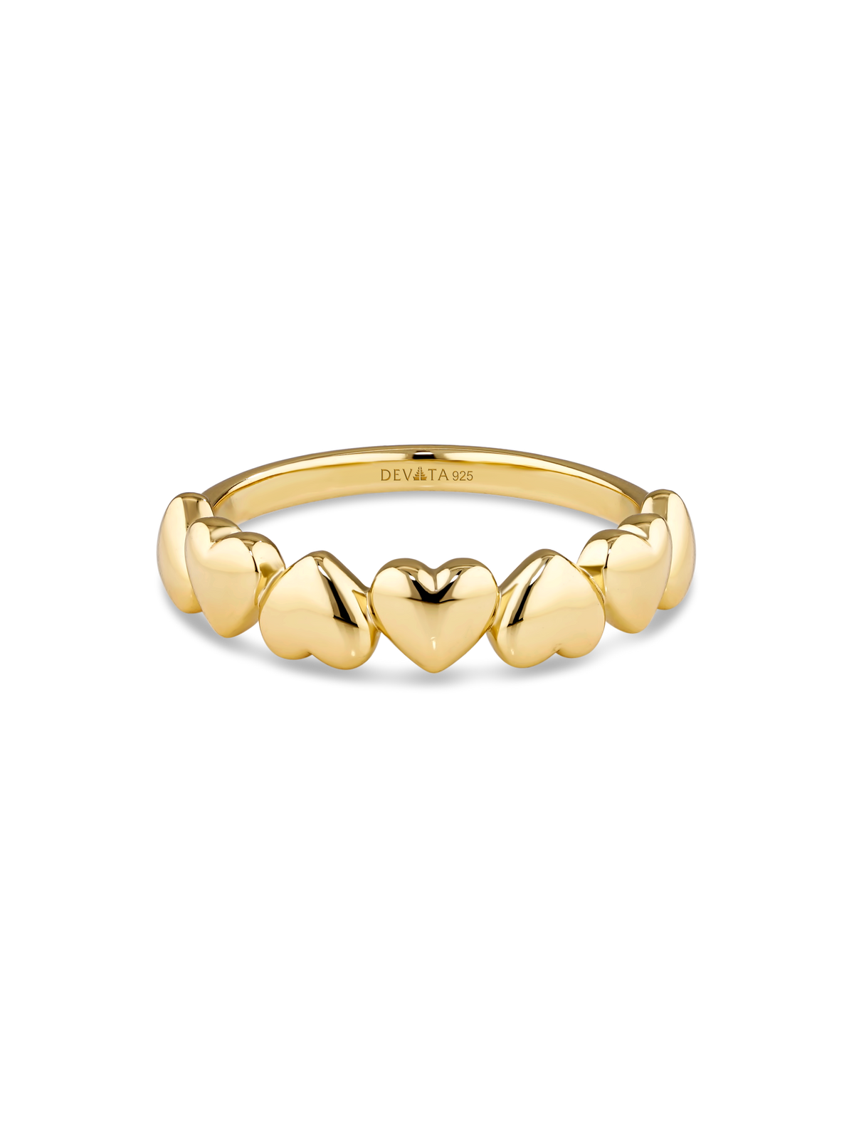 DEVATA Sweet Heart Ring in Gold Plated Sterling Silver